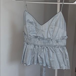 Light blue top